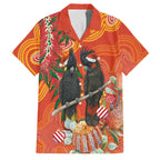 Australia Black Cockatoo Christmas Family Matching Summer Maxi Dress and Hawaiian Shirt Banksia Bottlebrush Aboriginal Art - Aussie Hoodie