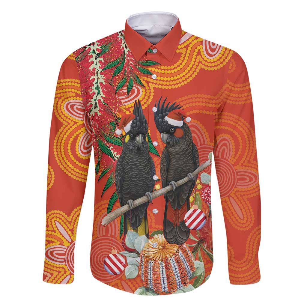 Australia Black Cockatoo Christmas Family Matching Tank Maxi Dress and Hawaiian Shirt Banksia Bottlebrush Aboriginal Art - Aussie Hoodie