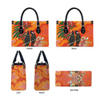 Australia Black Cockatoo Christmas Leather Bag Banksia Bottlebrush Aboriginal Art - Aussie Hoodie
