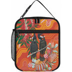 Australia Black Cockatoo Christmas Lunch Bag Banksia Bottlebrush Aboriginal Art