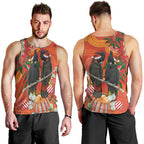 Australia Black Cockatoo Christmas Men Tank Top Banksia Bottlebrush Aboriginal Art - Aussie Hoodie
