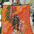 Australia Black Cockatoo Christmas Quilt Banksia Bottlebrush Aboriginal Art - Aussie Hoodie