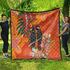 Australia Black Cockatoo Christmas Quilt Banksia Bottlebrush Aboriginal Art - Aussie Hoodie