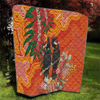 Australia Black Cockatoo Christmas Quilt Banksia Bottlebrush Aboriginal Art - Aussie Hoodie