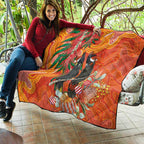 Australia Black Cockatoo Christmas Quilt Banksia Bottlebrush Aboriginal Art - Aussie Hoodie