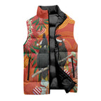 Australia Black Cockatoo Christmas Sleeveless Puffer Jacket Banksia Bottlebrush Aboriginal Art - Aussie Hoodie