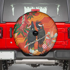 Australia Black Cockatoo Christmas Spare Tire Cover Banksia Bottlebrush Aboriginal Art - Aussie Hoodie