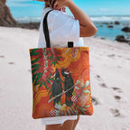 Australia Black Cockatoo Christmas Tote Bag Banksia Bottlebrush Aboriginal Art - Aussie Hoodie