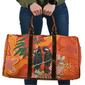 Australia Black Cockatoo Christmas Travel Bag Banksia Bottlebrush Aboriginal Art - Aussie Hoodie