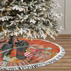 Australia Black Cockatoo Christmas Tree Skirt Banksia Bottlebrushe Aboriginal Art - Aussie Hoodie