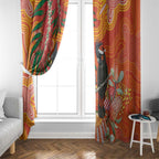 Australia Black Cockatoo Christmas Window Curtain Banksia Bottlebrush Aboriginal Art - Aussie Hoodie