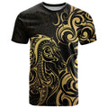 Gold And Black Aoteara Horse Racing T Shirt NZ Maori Pattern