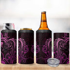 Pink Aoteara Horse Racing 4 in 1 Can Cooler Tumbler NZ Maori Pattern