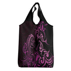 Pink Aoteara Horse Racing Grocery Bag NZ Maori Pattern
