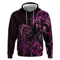 Pink Aoteara Horse Racing Hoodie NZ Maori Pattern