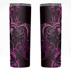 Pink Aoteara Horse Racing Skinny Tumbler NZ Maori Pattern