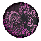 Pink Aoteara Horse Racing Spare Tire Cover NZ Maori Pattern