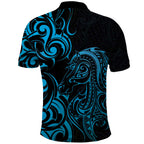 Blue Aoteara Horse Racing Polo Shirt NZ Maori Pattern
