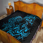 Blue Aoteara Horse Racing Quilt NZ Maori Pattern
