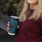 Blue Aoteara Horse Racing Tumbler Cup NZ Maori Pattern