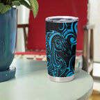 Blue Aoteara Horse Racing Tumbler Cup NZ Maori Pattern