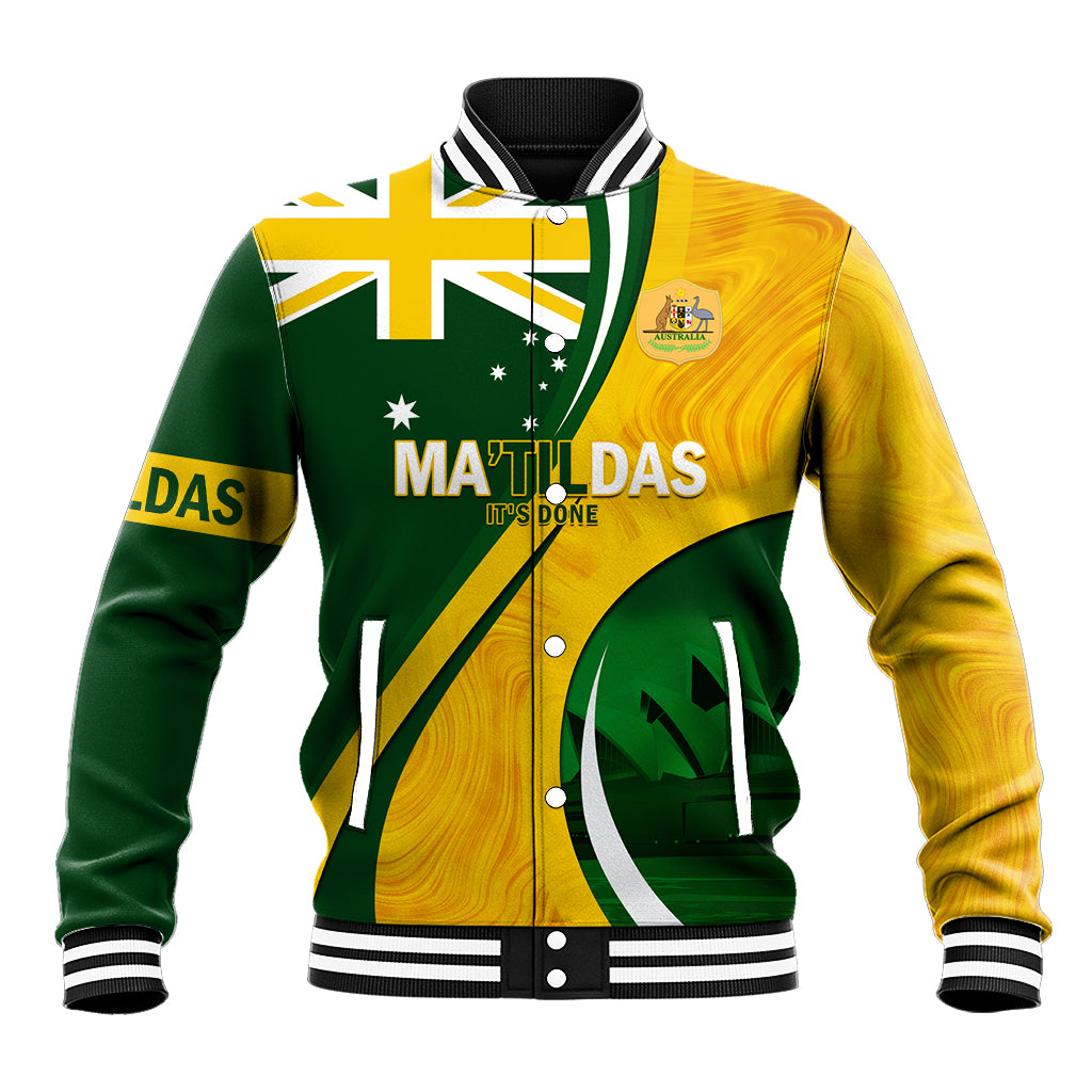 Matildas Soccer Baseball Jacket 2024 Happy Australia Day Kangaroo Aussie Proud - National Color