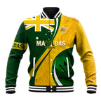 Matildas Soccer Baseball Jacket 2024 Happy Australia Day Kangaroo Aussie Proud - National Color