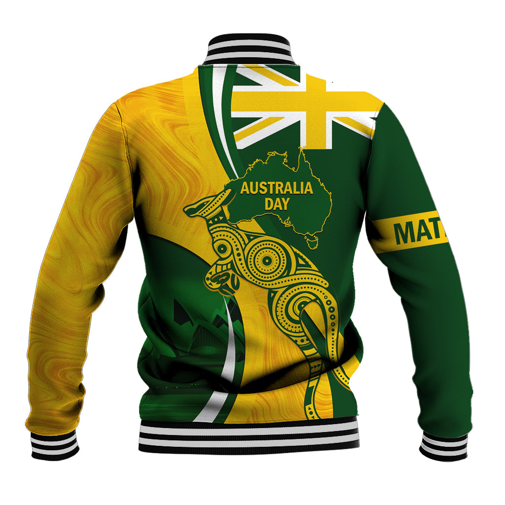Matildas Soccer Baseball Jacket 2024 Happy Australia Day Kangaroo Aussie Proud - National Color