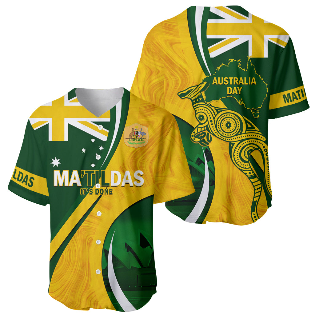 Matildas Soccer Baseball Jersey 2024 Happy Australia Day Kangaroo Aussie Proud - National Color