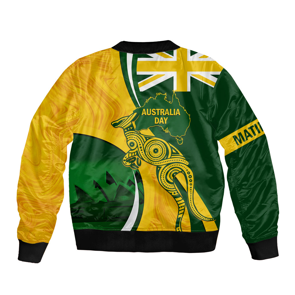Matildas Soccer Bomber Jacket 2024 Happy Australia Day Kangaroo Aussie Proud - National Color