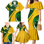 Matildas Soccer Family Matching Mermaid Dress and Hawaiian Shirt 2024 Happy Australia Day Kangaroo Aussie Proud - National Color