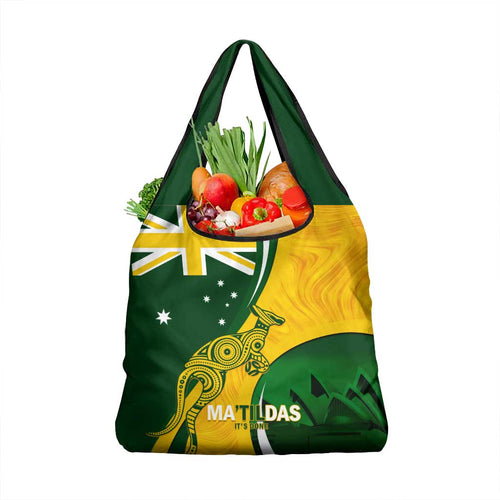 Matildas Soccer Grocery Bag Happy Australia Day Kangaroo Aussie Proud - National Color