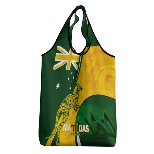 Matildas Soccer Grocery Bag Happy Australia Day Kangaroo Aussie Proud - National Color