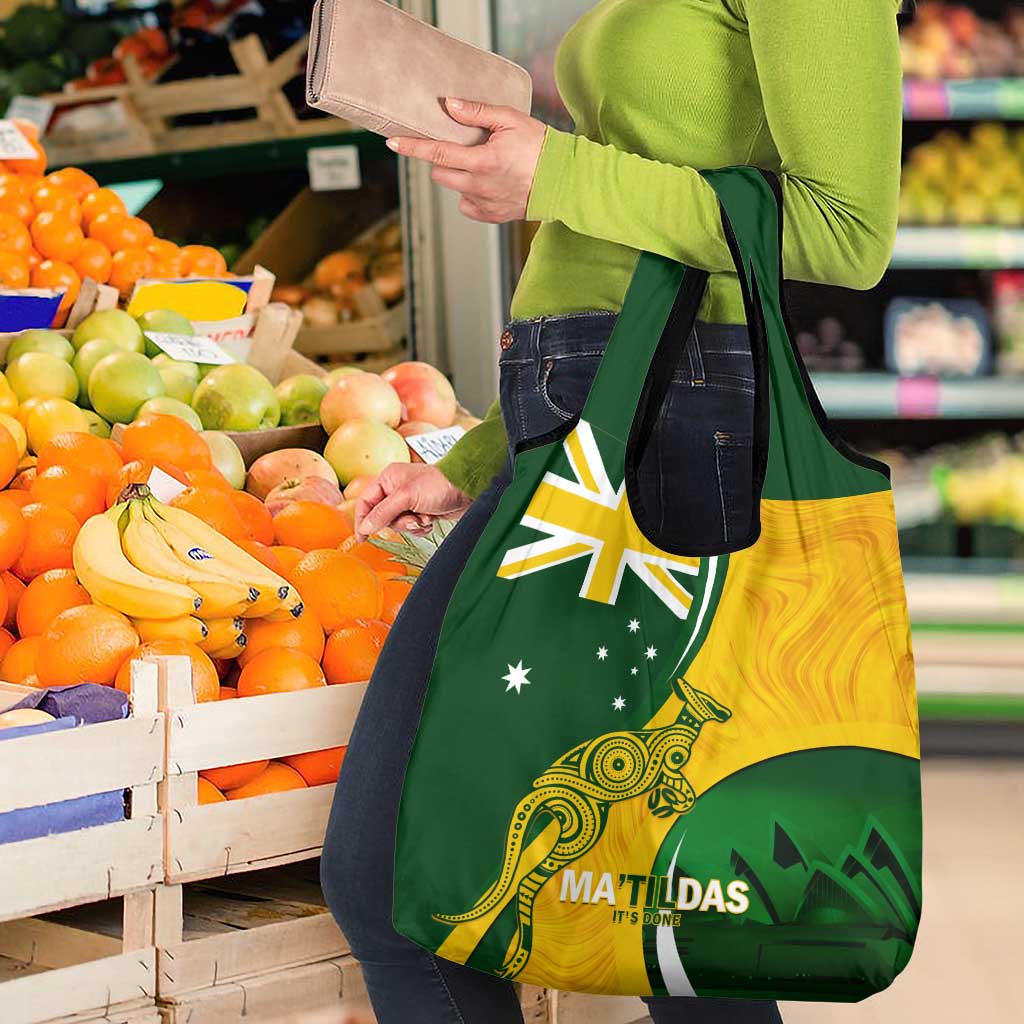 Matildas Soccer Grocery Bag Happy Australia Day Kangaroo Aussie Proud - National Color