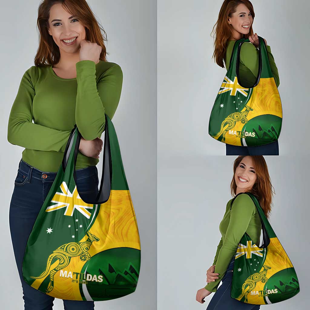 Matildas Soccer Grocery Bag Happy Australia Day Kangaroo Aussie Proud - National Color
