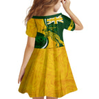 Matildas Soccer Kid Short Sleeve Dress 2024 Happy Australia Day Kangaroo Aussie Proud - National Color