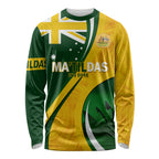 Matildas Soccer Long Sleeve Shirt 2024 Happy Australia Day Kangaroo Aussie Proud - National Color
