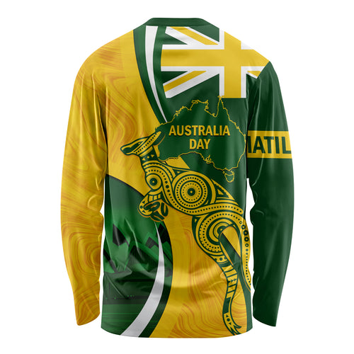 Matildas Soccer Long Sleeve Shirt 2024 Happy Australia Day Kangaroo Aussie Proud - National Color