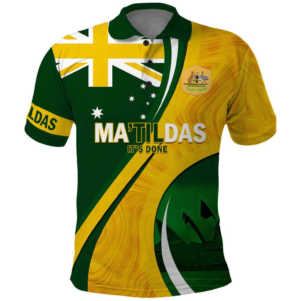 Matildas Soccer Polo Shirt 2024 Happy Australia Day Kangaroo Aussie Proud - National Color