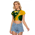 Matildas Soccer Raglan Cropped T Shirt 2024 Happy Australia Day Kangaroo Aussie Proud - National Color
