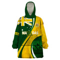 Matildas Soccer Wearable Blanket Hoodie 2024 Happy Australia Day Kangaroo Aussie Proud - National Color