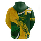 Matildas Soccer Zip Hoodie 2024 Happy Australia Day Kangaroo Aussie Proud - National Color