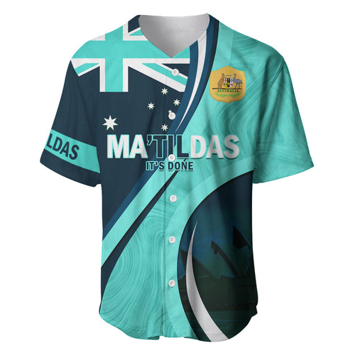 Matildas Soccer Baseball Jersey 2024 Happy Australia Day Kangaroo Aussie Proud - Turquoise