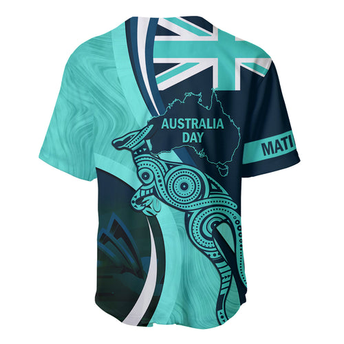 Matildas Soccer Baseball Jersey 2024 Happy Australia Day Kangaroo Aussie Proud - Turquoise