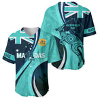 Matildas Soccer Baseball Jersey 2024 Happy Australia Day Kangaroo Aussie Proud - Turquoise