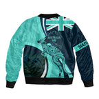 Matildas Soccer Bomber Jacket 2024 Happy Australia Day Kangaroo Aussie Proud - Turquoise