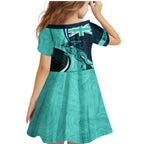 Matildas Soccer Family Matching Mermaid Dress and Hawaiian Shirt 2024 Happy Australia Day Kangaroo Aussie Proud - Turquoise