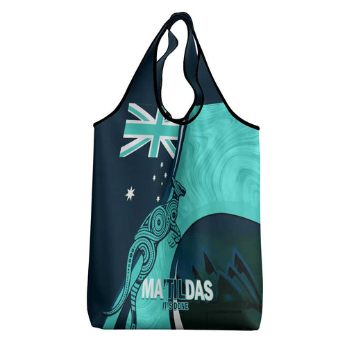 Matildas Soccer Grocery Bag Happy Australia Day Kangaroo Aussie Proud - Turquoise