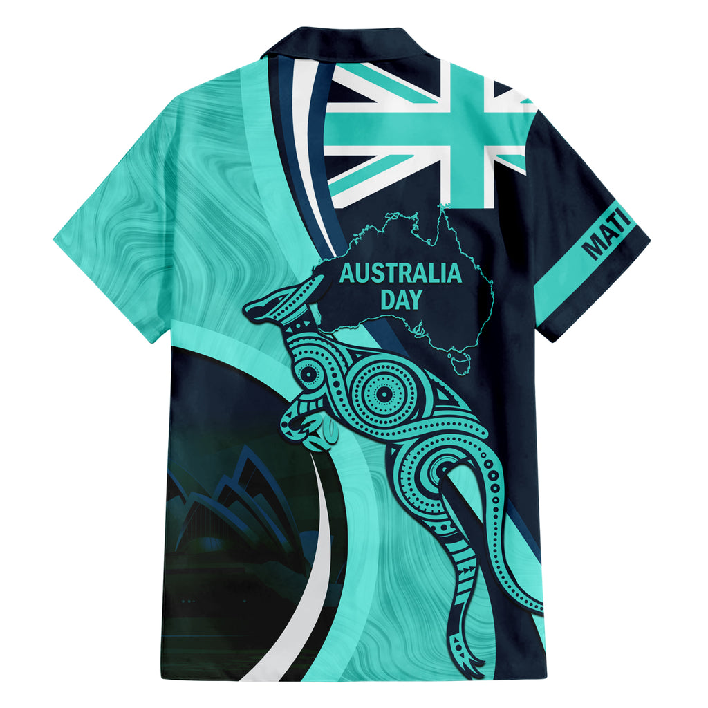 Matildas Soccer Hawaiian Shirt 2024 Happy Australia Day Kangaroo Aussie Proud - Turquoise