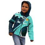 Matildas Soccer Kid Hoodie 2024 Happy Australia Day Kangaroo Aussie Proud - Turquoise